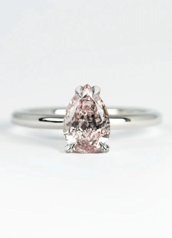 Custom Pear Shaped Diamond Solitaire Engagement Rings James Newman Jewellery