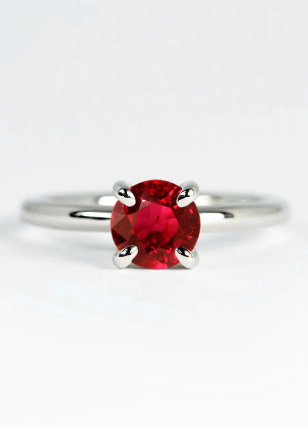 Custom Ruby Solitaire Engagement Rings James Newman Jewellery