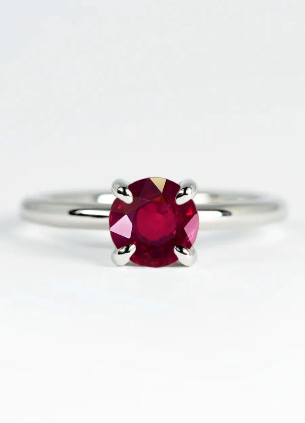 Custom Ruby Solitaire Engagement Rings James Newman Jewellery