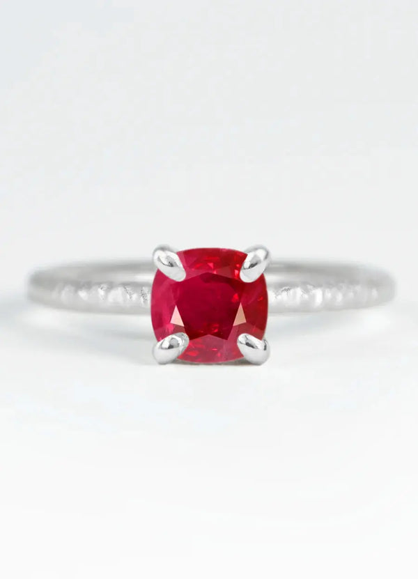 Custom Ruby Solitaire Engagement Rings James Newman Jewellery