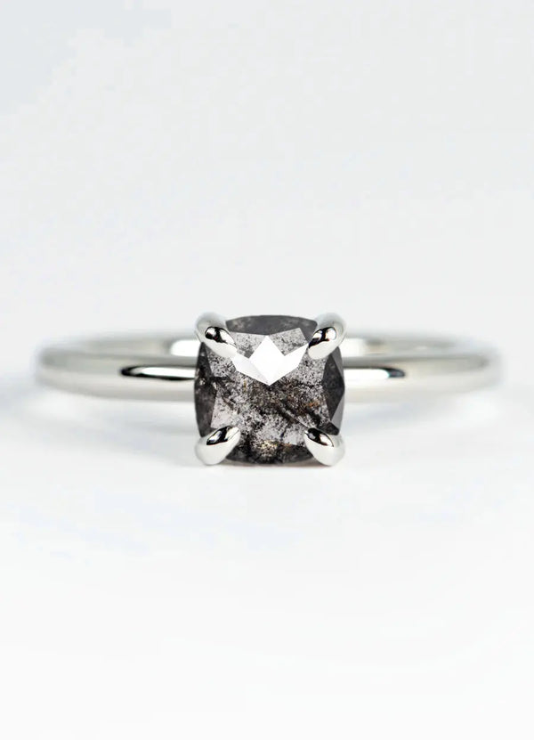 Custom Salt & Pepper Diamond Solitaire Engagement Rings (Copy) James Newman Jewellery