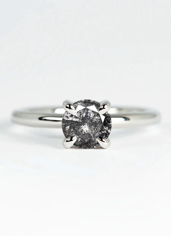 Custom Salt & Pepper Diamond Solitaire Engagement Rings (Copy) James Newman Jewellery