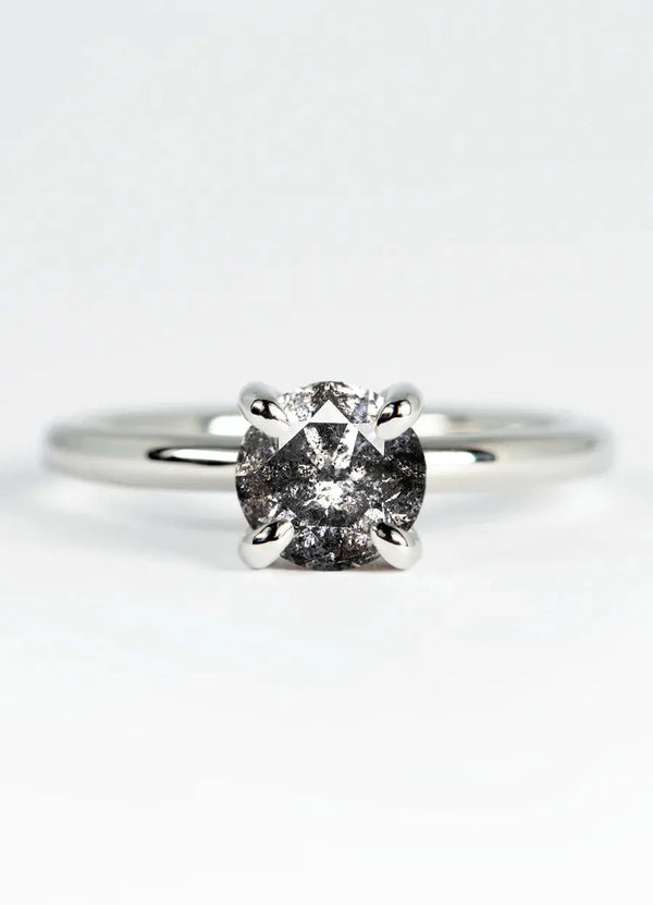 Custom Salt & Pepper Diamond Solitaire Engagement Rings (Copy) James Newman Jewellery