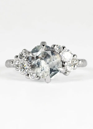 Custom Sapphire Cluster Engagement Rings James Newman Jewellery