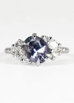 Custom Sapphire Cluster Engagement Rings James Newman Jewellery