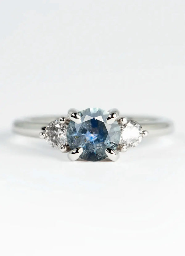 Custom Sapphire Trilogy Engagement Rings James Newman Jewellery