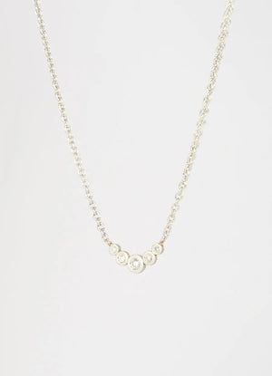 Delicate 9ct White Gold Diamond Necklace James Newman Jewellery