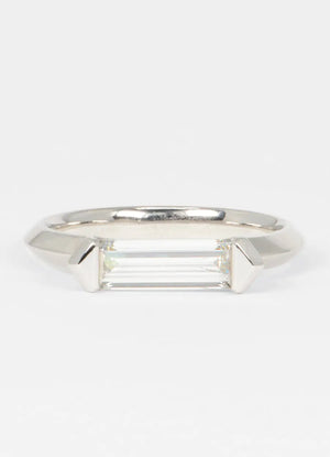 Elongated Baguette Diamond Ring James Newman Jewellery