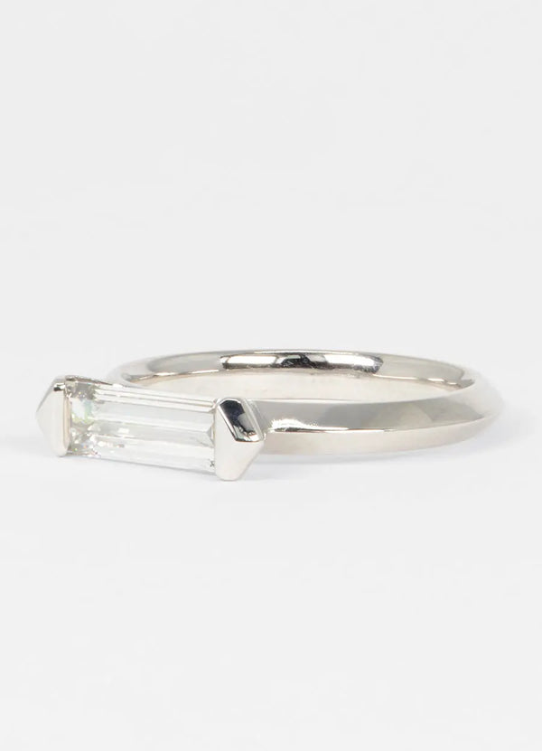 Elongated Baguette Diamond Ring James Newman Jewellery