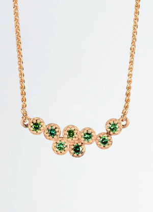 Fiori Green Diamond Pendant - James Newman Jewellery