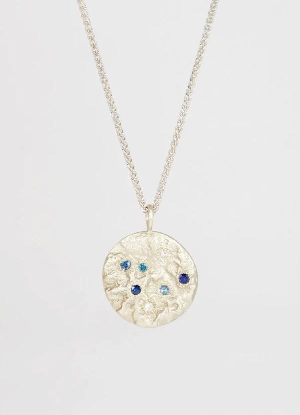 Mixed Sapphire & Diamond Flux Pendant James Newman Jewellery