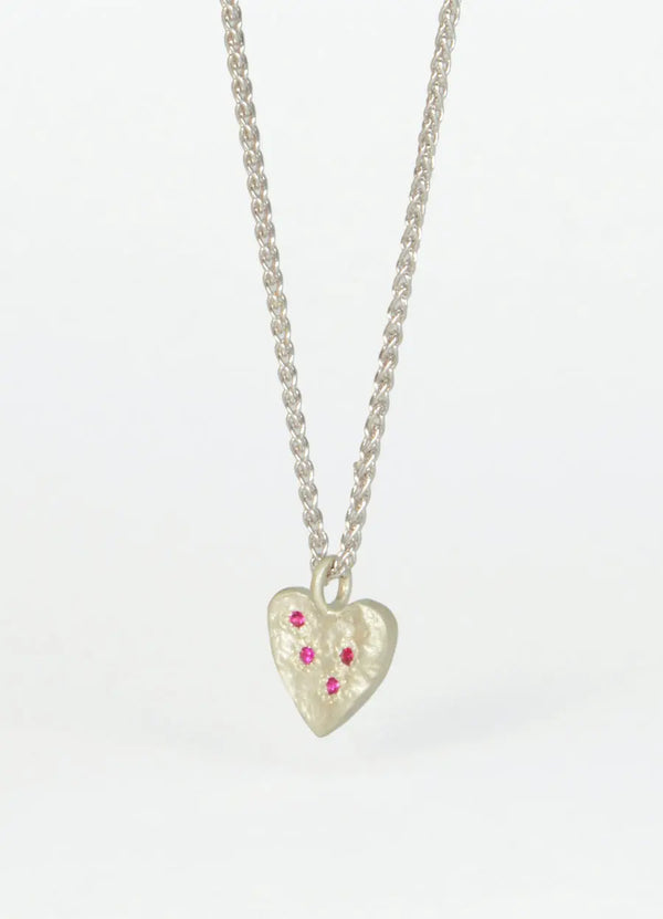 Ruby Heart Flux Pendant James Newman Jewellery